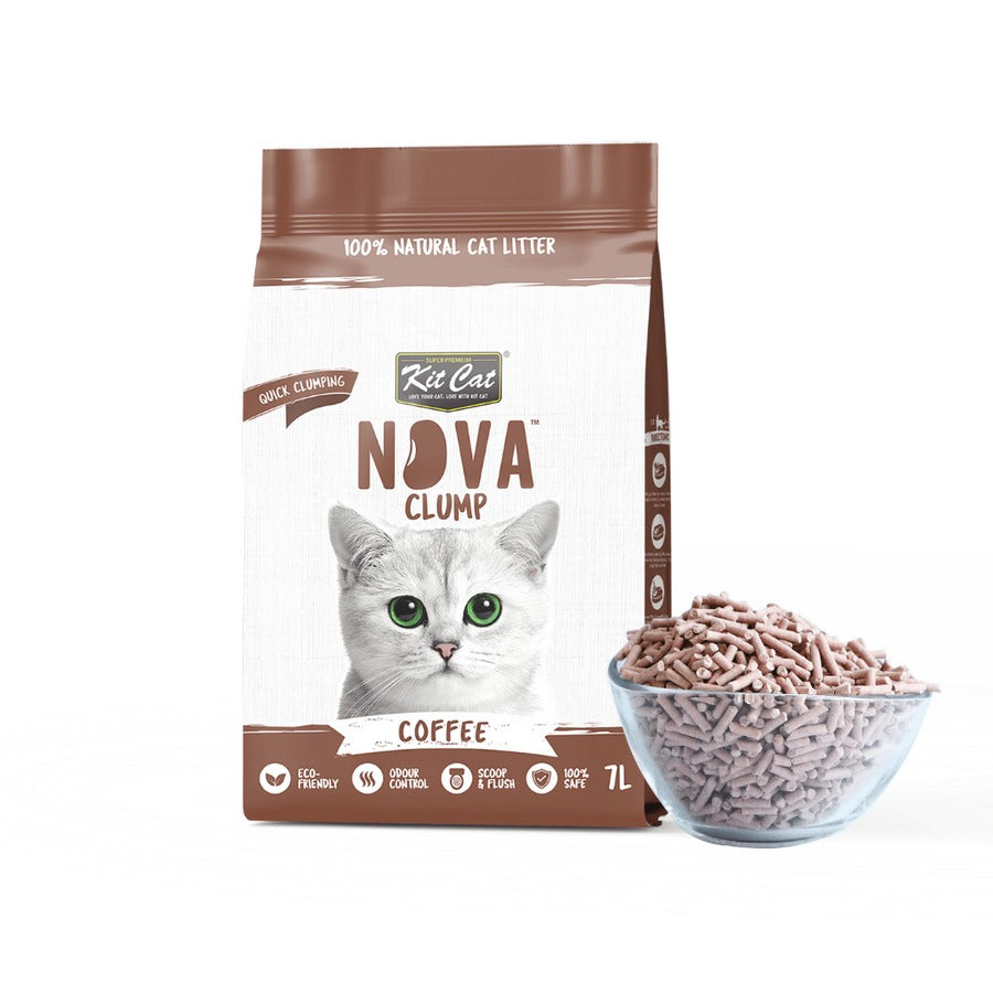 Pack 6 Kit Cat Arena Eco Nova Clump - Coffee 7 L Arena para gatos - Aroma Discreto Café