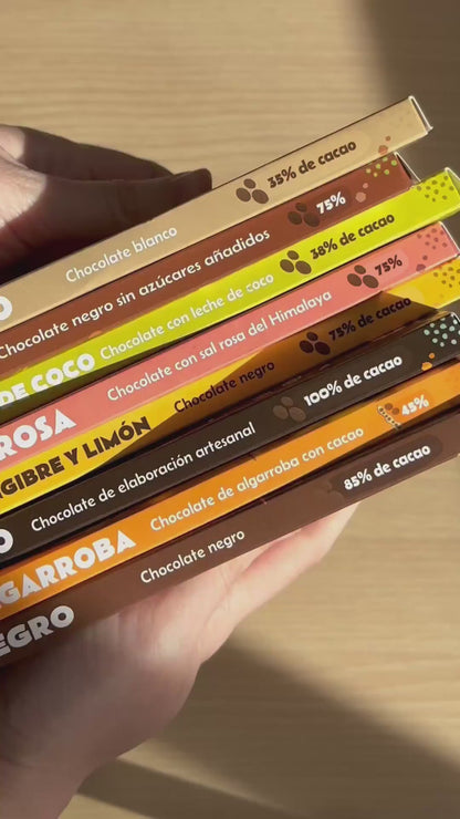 Tableta chocolate negro 75% con jengibre y limón ECO Planeta Huerto 70 gr